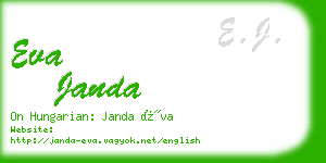 eva janda business card